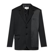 Blazer met logo MM6 Maison Margiela , Black , Heren