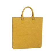 Pre-owned Leather handbags Louis Vuitton Vintage , Yellow , Dames