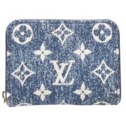 Pre-owned Canvas wallets Louis Vuitton Vintage , Blue , Dames