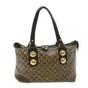 Pre-owned Coated canvas totes Gucci Vintage , Beige , Dames