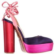 Pre-owned Fabric heels Aquazzura Pre-owned , Pink , Dames