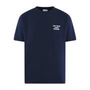 Heren Slogan T-shirt Drole de Monsieur , Blue , Heren