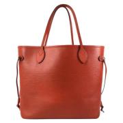 Pre-owned Leather totes Louis Vuitton Vintage , Orange , Dames