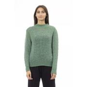 Elegante Groene Mock Neck Sweater Alpha Studio , Green , Dames