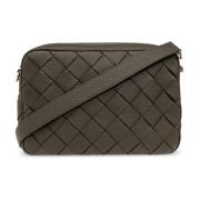 Leren schoudertas Bottega Veneta , Green , Heren