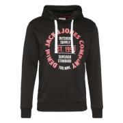 Andy Hoodie Jack & Jones , Black , Heren