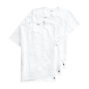 Crew Neck T-Shirt 3-Pack Ralph Lauren , White , Heren