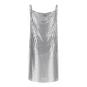 Metalen Mesh Jurk in Grijs Versace , Gray , Dames