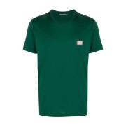 Casual Katoenen T-Shirt met Uniek Ontwerp Dolce & Gabbana , Green , He...