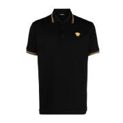 Medusa Piquet Polo Shirt Zwart Versace , Black , Heren