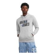 Logotipo Hoodie Jack & Jones , Gray , Heren