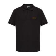 Polo met logo Versace Jeans Couture , Black , Heren