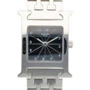 Pre-owned Stainless Steel watches Hermès Vintage , Black , Dames