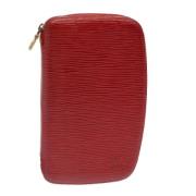 Pre-owned Leather wallets Louis Vuitton Vintage , Red , Dames