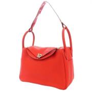 Pre-owned Leather handbags Hermès Vintage , Red , Dames