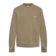 Sweatshirt met geborduurd logo Woolrich , Green , Heren