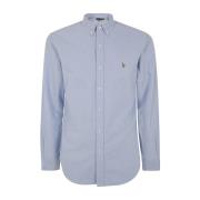 Blauwe Oxford Lange Mouw Sportshirt Ralph Lauren , Blue , Heren