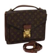 Pre-owned Canvas handbags Louis Vuitton Vintage , Brown , Dames