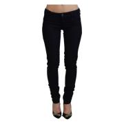 Zwarte Skinny Jeans met Lage Taille Costume National , Black , Dames