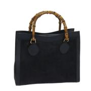 Pre-owned Suede handbags Gucci Vintage , Blue , Dames