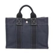 Pre-owned Canvas handbags Hermès Vintage , Blue , Dames