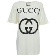 Pre-owned Cotton tops Gucci Vintage , White , Dames