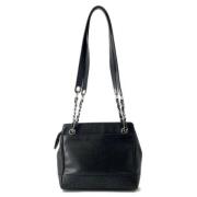 Pre-owned Leather chanel-bags Chanel Vintage , Black , Dames