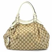 Pre-owned Canvas handbags Gucci Vintage , Beige , Dames