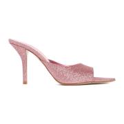 Roze & Paarse Leren Muiltjes Gia Borghini , Pink , Dames