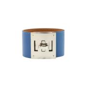 Pre-owned Leather bracelets Hermès Vintage , Blue , Dames