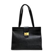 Pre-owned Leather totes Salvatore Ferragamo Pre-owned , Black , Dames