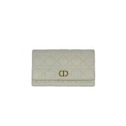 Pre-owned Leather dior-bags Dior Vintage , White , Dames