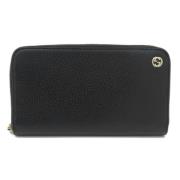 Pre-owned Leather wallets Gucci Vintage , Black , Dames