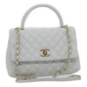 Pre-owned Leather chanel-bags Chanel Vintage , Gray , Dames