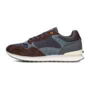 Casual Blauwe Suède Sneakers Hoff , Multicolor , Heren