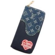 Pre-owned Leather wallets Louis Vuitton Vintage , Blue , Dames