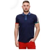 Blauwe Polo met Contrastdetails Harmont & Blaine , Blue , Heren