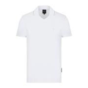 Witte Polo Shirt met Stretchkatoen Armani Exchange , White , Heren