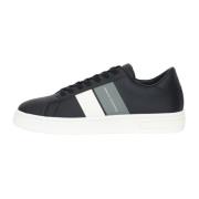 Zwarte Sneakers met Logo en Contrastbanden Armani Exchange , Black , H...