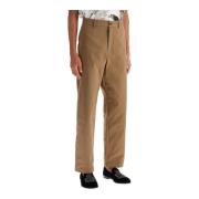 Straight Cotton Stretch Pants Dolce & Gabbana , Brown , Heren