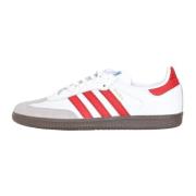 Samba OG Wit Rood Sneakers Adidas Originals , White , Heren