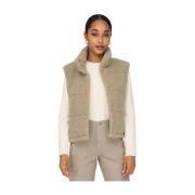 Sandra Teddy Vest Only , Beige , Dames