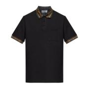 Polo met logo Versace Jeans Couture , Black , Heren