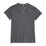 Korte Mouw Ribgebreid T-shirt G-star , Gray , Heren