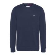 Blauwe Biologisch Katoenen Trui Tommy Jeans , Blue , Heren