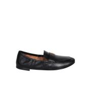 Zwarte Leren Ballerina Schoenen Tory Burch , Black , Dames