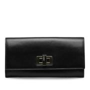 Pre-owned Leather wallets Fendi Vintage , Black , Dames