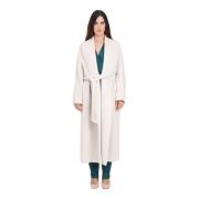 Beige Dames Wrap Jas Max Mara , Gray , Dames