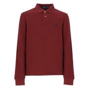 Bordeaux Polo Shirt met Iconic Pony Ralph Lauren , Red , Heren