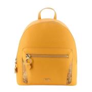 Gele Geo Classic Leren Rugzak Alviero Martini 1a Classe , Yellow , Dam...